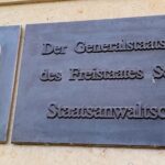Amtliches Schild der Generalstaatsanwaltschaft Dresden